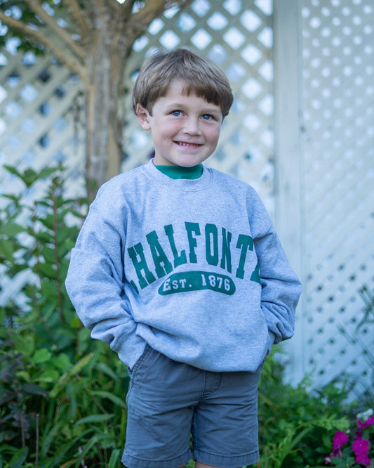Youth Chalfonte Gray Crewneck Sweatshirt